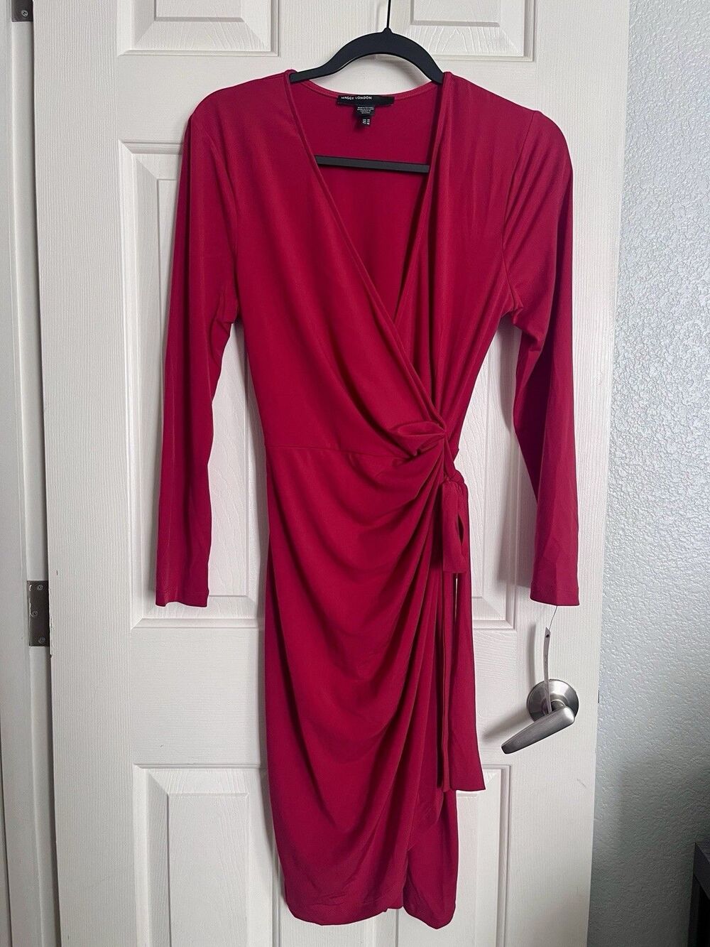 NEW Maggie London Women’s Long Sleeve Wrap Dress Size 10